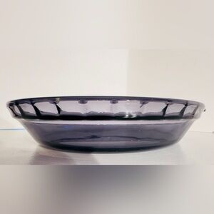 Vtg PYREX Bright Amethyst 9.5” Pie Dish Scalloped Handles Crust 229 Collectable